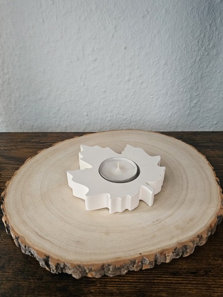 Teelichthalter Blatt