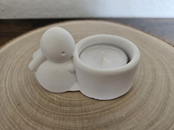 Teelichthalter mit Osterhasen